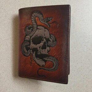 Skneephate Leather Wallets For Men Vertical Bifold Rfid Gifts for Him Husband